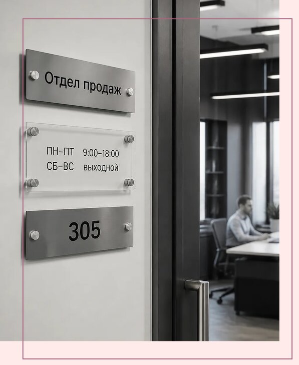 Офисные таблички на дверь в Твери по цене от 5326 р. | Аванза-Твр